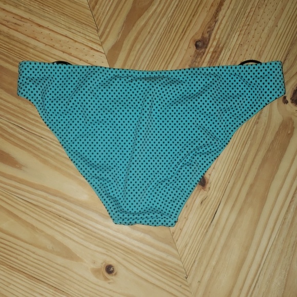 Victoria's Secret Swim Victorias Secret Blue And Black Bikini Bottoms M Poshmark